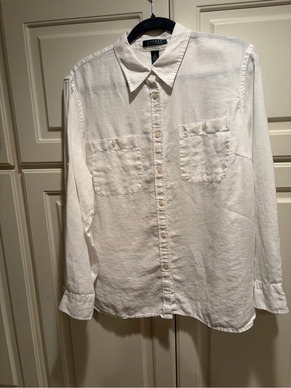1X J Jill White Oversized Button Down Shirt 2X 3X